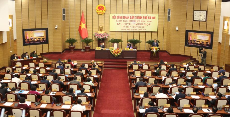 Khai mạc Kỳ họp thứ 11 HĐND TP Hà Nội Xem xét 5 Nghị quyết và bầu Phó Chủ tịch UBND TP